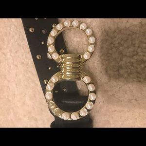 Top shop black beaded belt